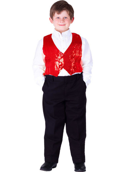 Boys Sequined Vest - Various Colors - HalloweenCostumes4U.com - Kids Costumes