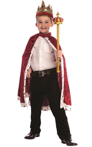 King's Robe & Crown Set - Various Colors - HalloweenCostumes4U.com - Costume Props & Accessories