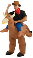 Mens Inflatable Bull Rider Costume - HalloweenCostumes4U.com - Adult Costumes