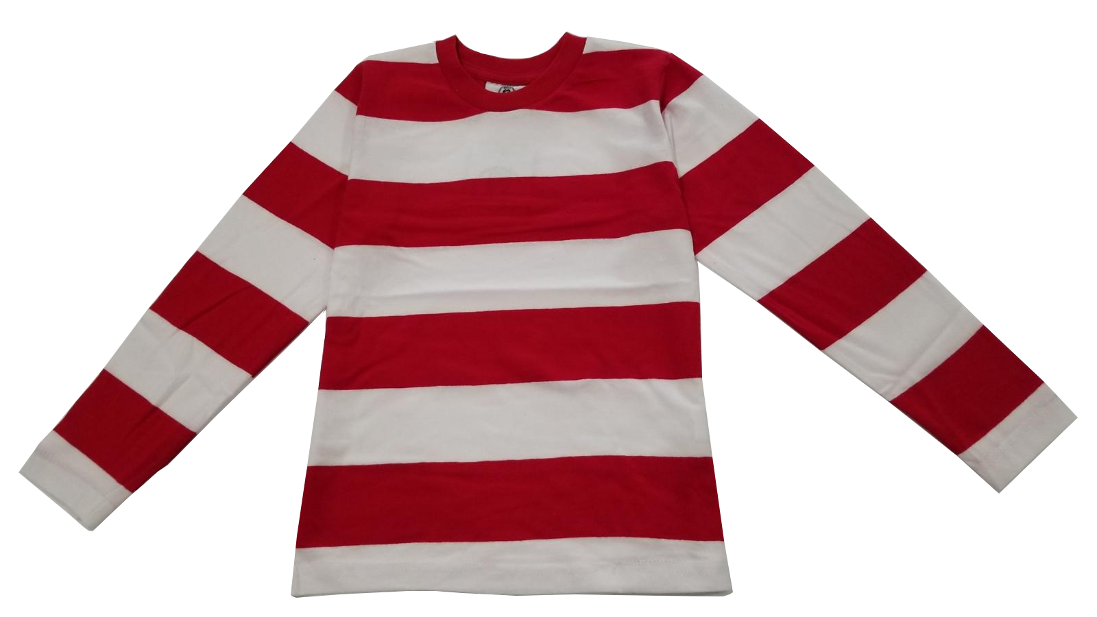 Boys red and store white striped shirt