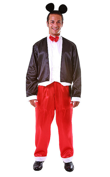 Adult Deluxe Mickey Mouse Costume, Men's, Size: Small, Red